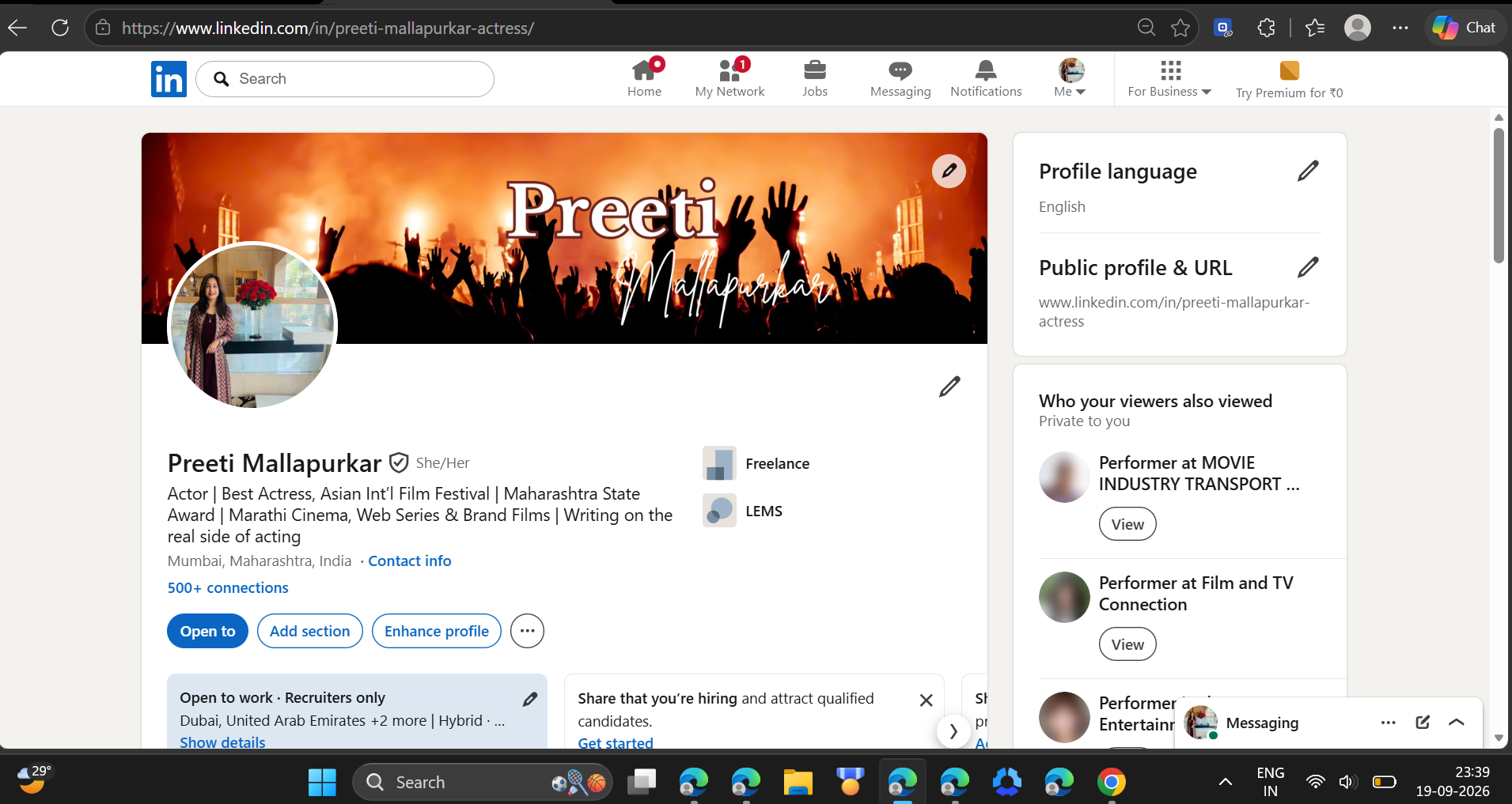 Preeti Mallapurkar LinkedIn Optimization