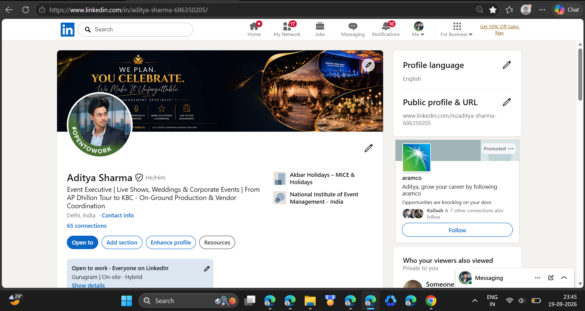 Aditya Sarmah LinkedIn Optimization