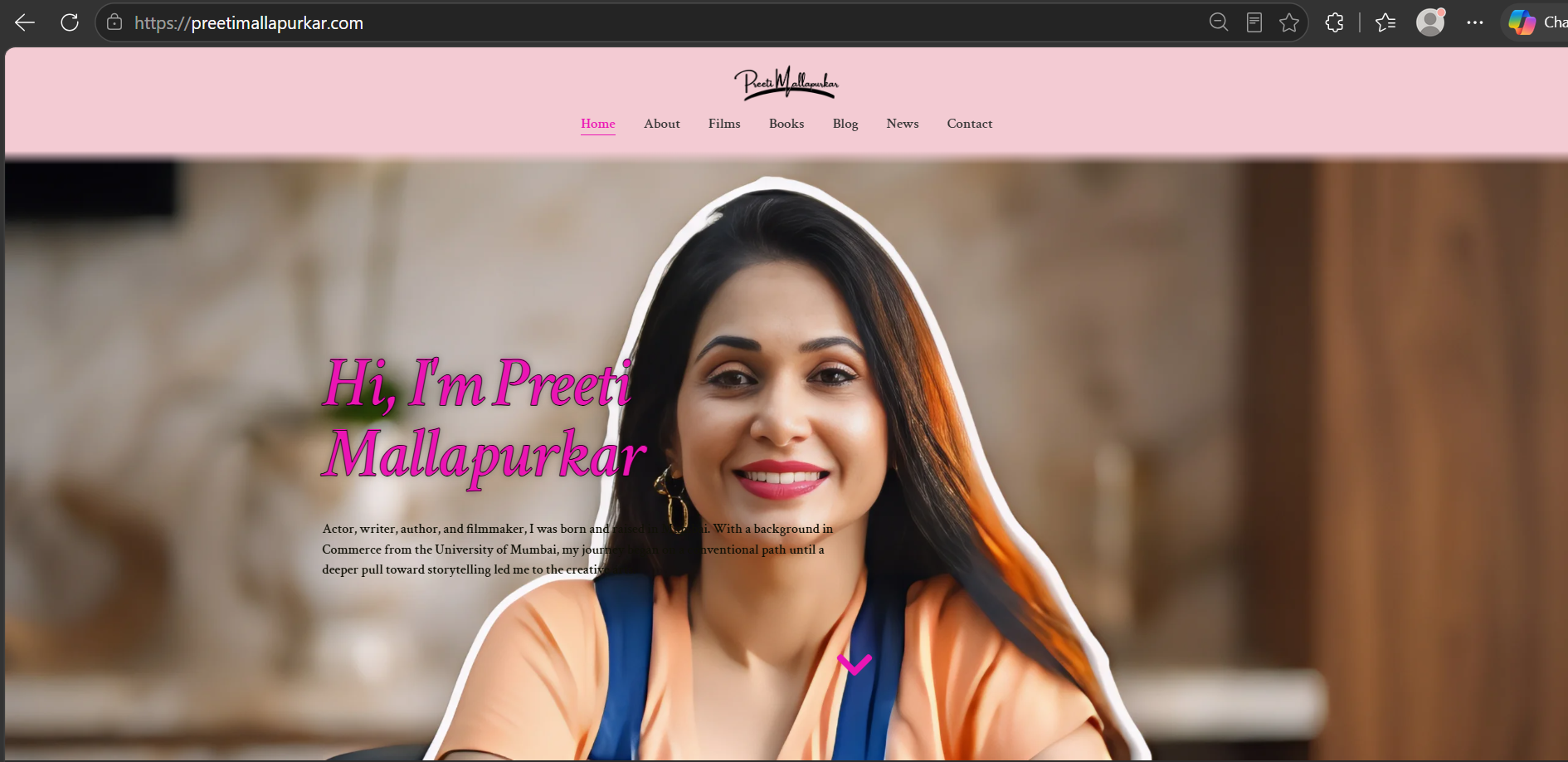 Indian Marathi Actress Preeti Mallapurkar Website