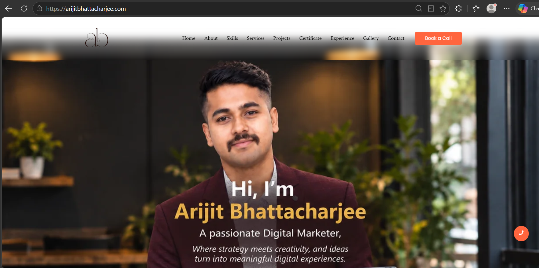 Arijit Bhattacharjee Personal Portfolio Website