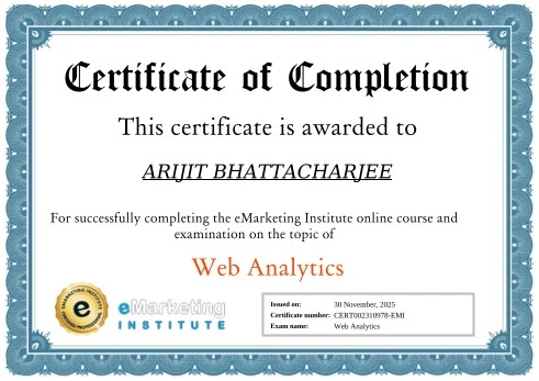 Web Analytics Certification